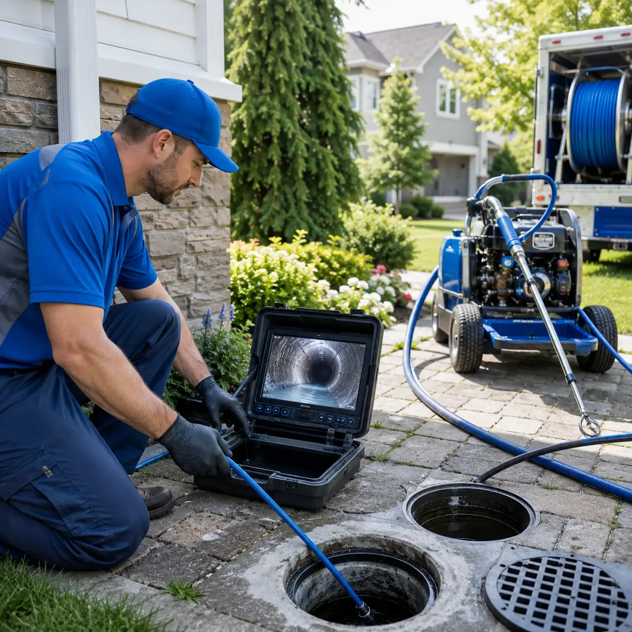 Outdoor drain cleaning professionals serving New Holland, IL